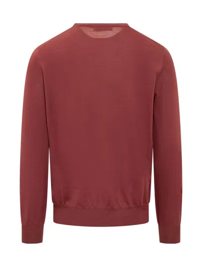 Brunello Cucinelli Cashmere Crew Neck Sweater In Red