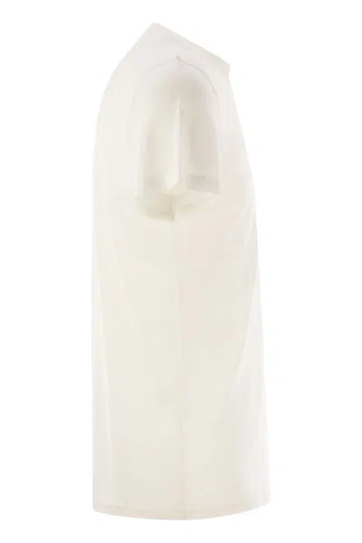 Pt Torino White Silk Blend T-shirt In White