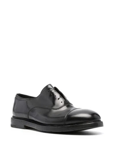 Premiata Lace-up Leather Derby Shoes In Black