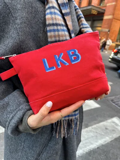 Alex Mill Painted Perfect Canvas Pouch In Red