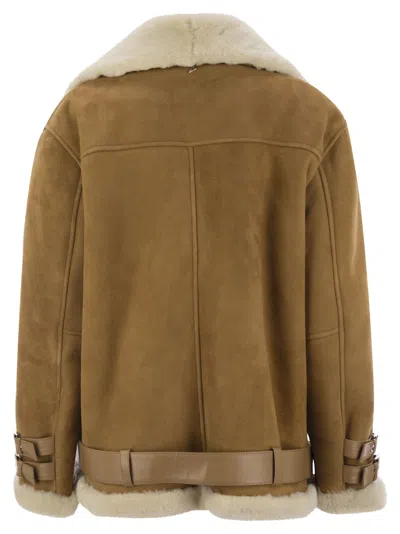 Shop Dondup Loose Shearling Jacket