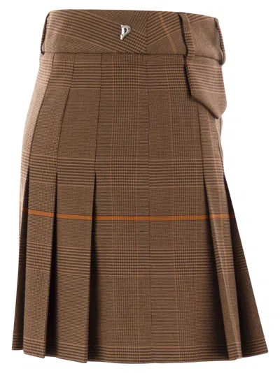 Dondup Prince Of Wales Mini Skirt