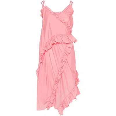 Cecilie Bahnsen Amilia Dress Shiki Light Taffeta Sorbet In Rose