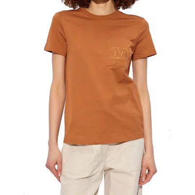 Max Mara "papaya" T-shirt In Brown
