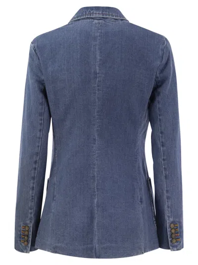 Polo Ralph Lauren Double-breasted Denim Blazer In Denim