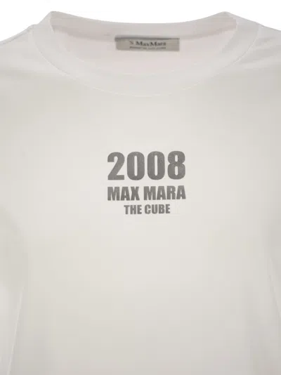 S Max Mara ' Quieto - Jersey T-shirt With Print In White