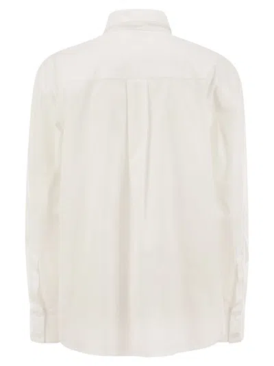 Peserico Stretch Cotton Poplin Shirt In White