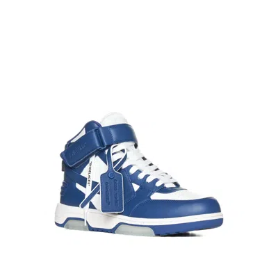 Off-white Off White Out Of Office Mid Top Sneakers Men In Blue