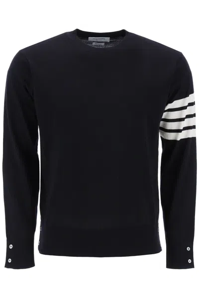 Thom Browne Midnight Blue Wool Sweater In Blue