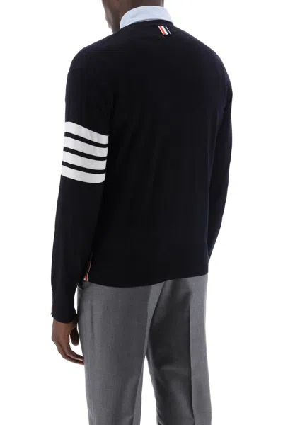 Thom Browne Midnight Blue Wool Sweater In Blue