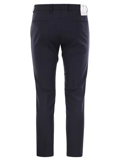 Pt Torino Virgin Wool Tailored Trousers In Blue