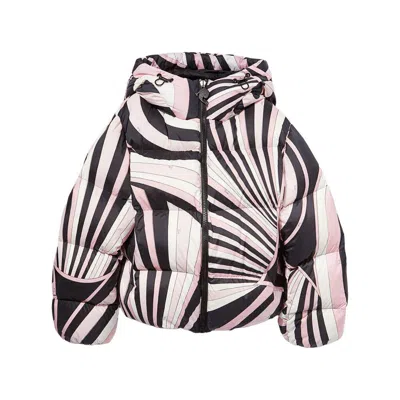 Pucci Iride-print Puffer Jacket In Black