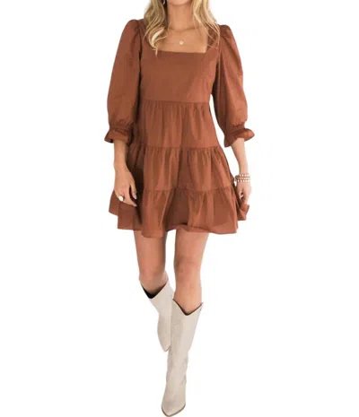 Falcon Park Willow Dress In Rust In Multi