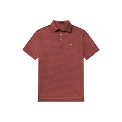 Southern Marsh Men's Flyline Performance Marsh Morning Polo In Burnt Red/tan In Multi