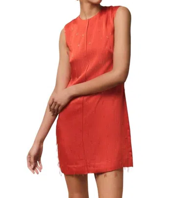 Jonathan Simkhai Fallon Dress In Flame In Red