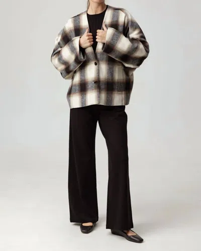 Sundays Alba Jacket In Ash Brown Plaid In Multi