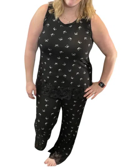 Blumin Butterfly Lounge Set In Black In Black