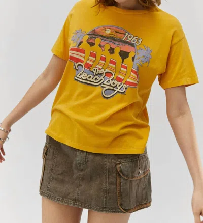 Daydreamer The Beach Boys 1963 Ringer Tee Top In Dandelion In Yellow