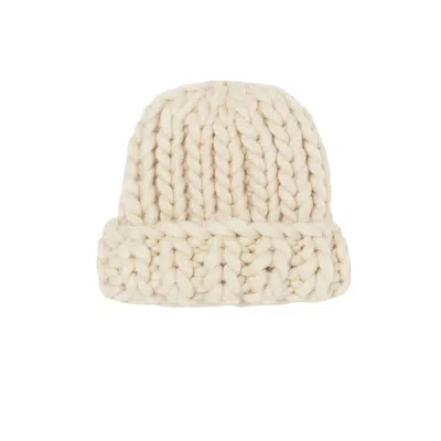 Re/done Knit Watch Cap In Ivory In Multi