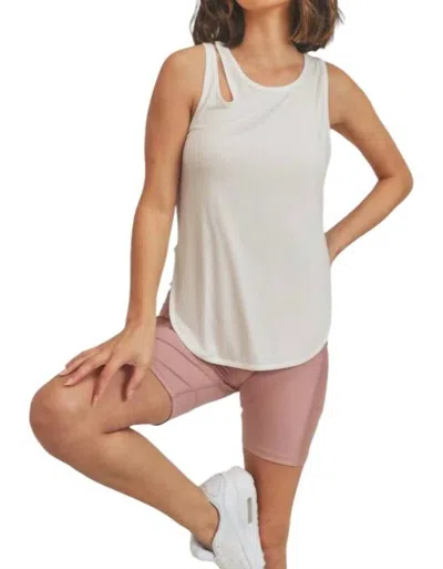 Kimberly C Cutout Ribbed Tank Top In White In White