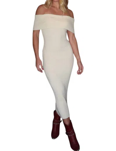 Emory Park Sweater Weather Midi Dress In Cream In White