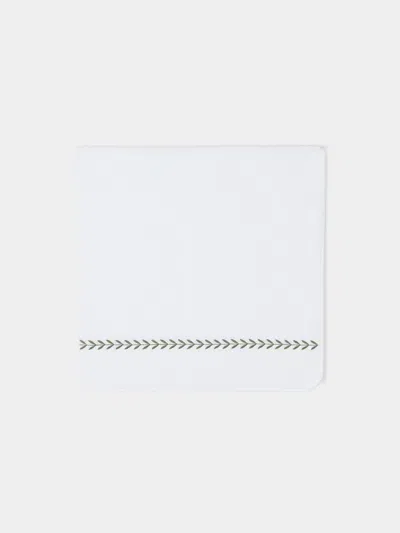 Heirlooms Laurel Leaf Embroidered Egyptian Cotton Hand Towel  Abask Luxury Gift