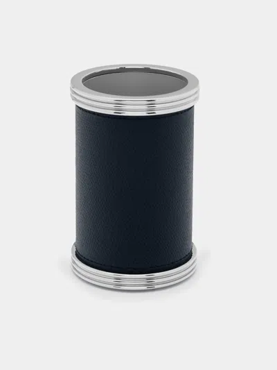 Giobagnara Amalfi Leather Toothbrush Holder  Abask Luxury Gift In  Navy