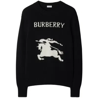Shop Burberry Sweaters In Black