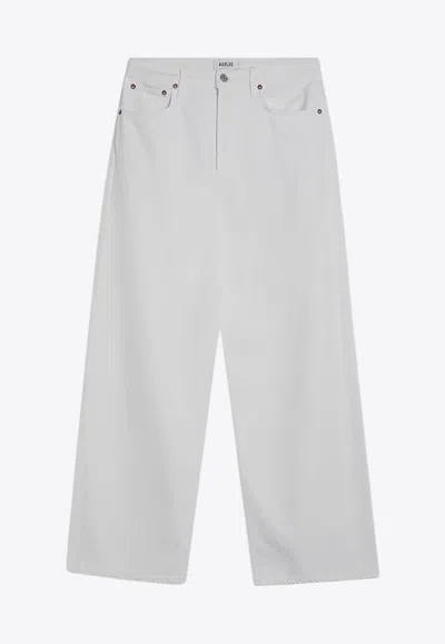 Agolde White Jeans In Regenerated Denim In White