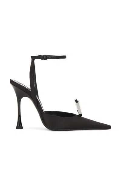 Saint Laurent Doville Pumps Black In Nero & Crystal