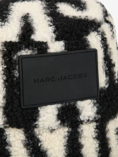 Marc Jacobs Monogram-print Faux-shearling Bucket Hat In Black