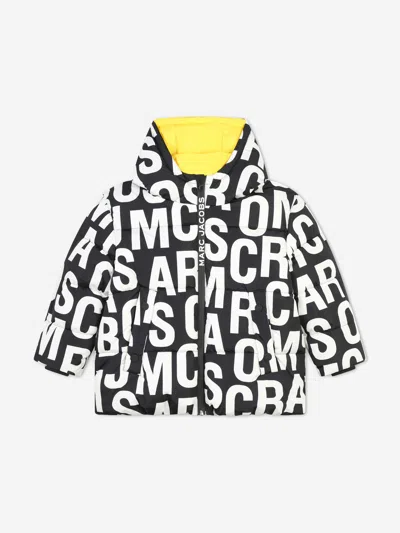 Marc Jacobs Kids Logo Puffer Jacket In Black