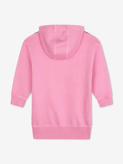Marc Jacobs Girls Smiley World Hooded Sweater Dress In Pink