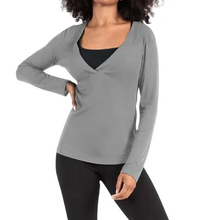 Capsule 121 Adhara Top In Grey In Grey