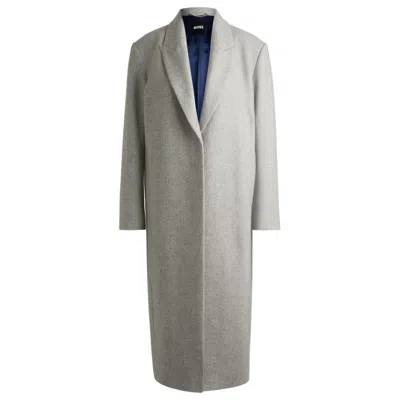 HUGO BOSS OVERSIZE-FIT COAT IN WOOL WITH CASHMERE 