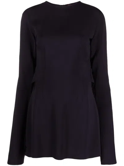 032c Flounced Mini Dress In Black