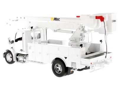 Diecast Model Diecast Masters Kenworth T380 With Altec Aa55 Aerial Service Truck White "transport Series" 1/32 Diecast Model By Di