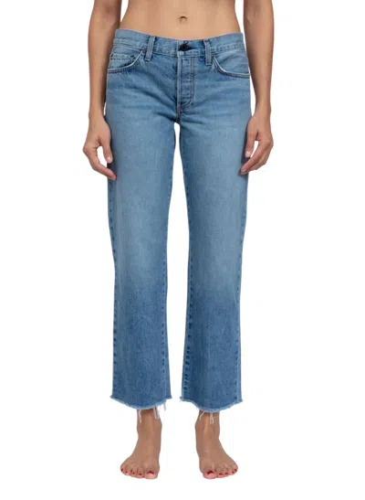 Askk Ny Low Rise Straight Jeans In Clean Berkeley In Multi