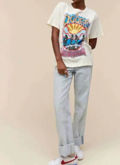Daydreamer The Doors Waiting For The Sun Boyfriend Tee Top In Stone Vintage In Multi