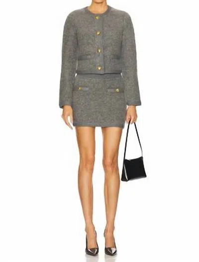Ronny Kobo Dawn Cardigan In Slate Gray In Grey