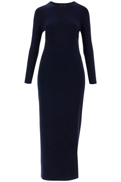 Norma Kamali Women's Maxi Form-fitting Dress With Side In Blue