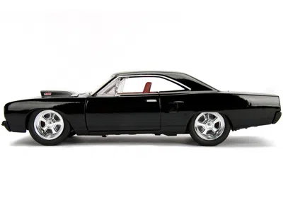 Diecast Model Jada 1970 Plymouth Road Runner 440 Black With Red Interior "bigtime Muscle" Series 1/24 Diecast Model Car