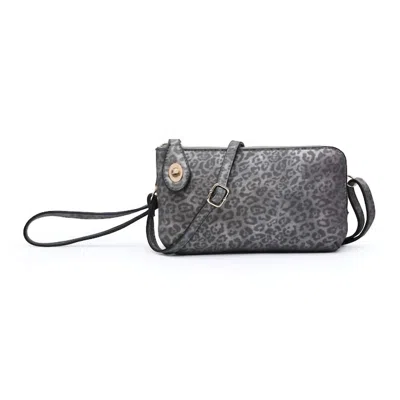 Jen & Co. Kendall Safari Collection Wristlet/crossbody In Pewter In Silver