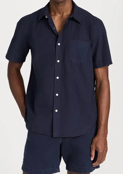 Alex Mill Short Sleeve Mill Shirt In Paper Poplin In Blue