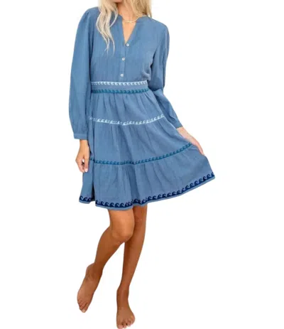 Erica Wilson Surfside Dress In Blue In Blue