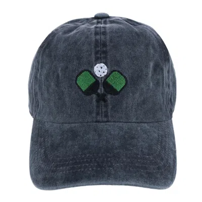 David & Young Women's Embroidered Pickleball Washed Baseball Cap In Black