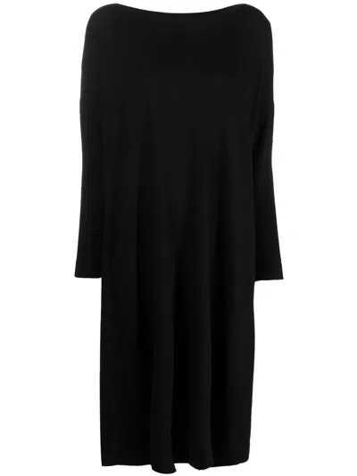 Daniela Gregis Oversized Wool Short Dress In Black