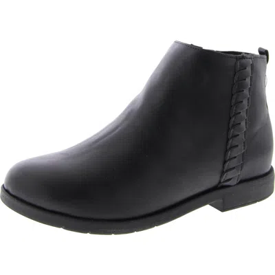Stride Rite Sr Carolyn Womens Zipper Flat Ankle Boots In Black