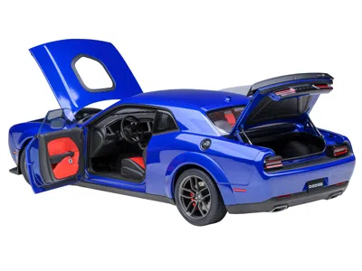 Diecast Model Autoart 2022 Dodge Challenger R/t Scat Pack Widebody Indigo Blue 1/18 Model Car By Autoart