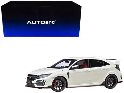 Diecast Model Autoart 2021 Honda Civic Type R (fk8) Rhd (right Hand Drive) Championship White 1/18 Model Car By Autoart